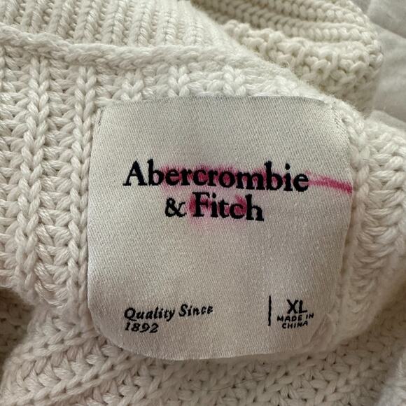 Abercrombie & Fitch Dress Womens XL White Chunky Knit Mini Shift Tennis Preppy - Picture 5 of 10